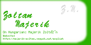 zoltan majerik business card